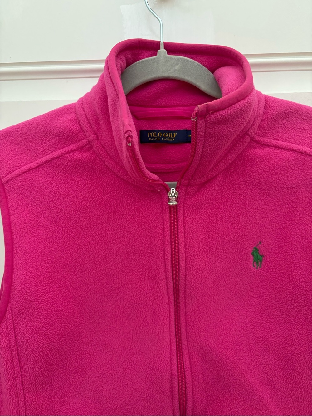 Ralph Lauren Hot Pink Fleece Zip Vest - Picture 3 of 5